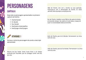 Questionário Literário: A Fantástica Fábrica de Chocolate (Roald Dahl) - PDF