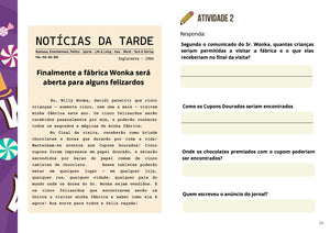 Questionário Literário: A Fantástica Fábrica de Chocolate (Roald Dahl) - PDF