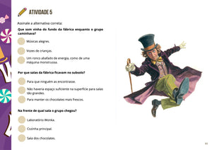 Questionário Literário: A Fantástica Fábrica de Chocolate (Roald Dahl) - PDF