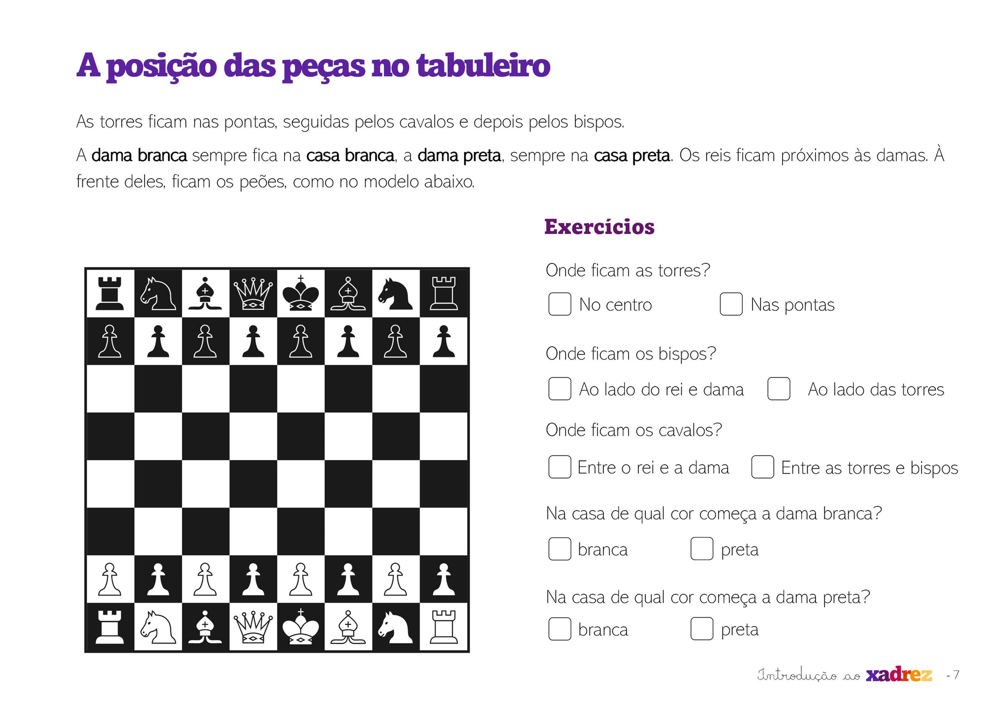 O TABULEIRO de xadrez na posição inicial - ppt carregar