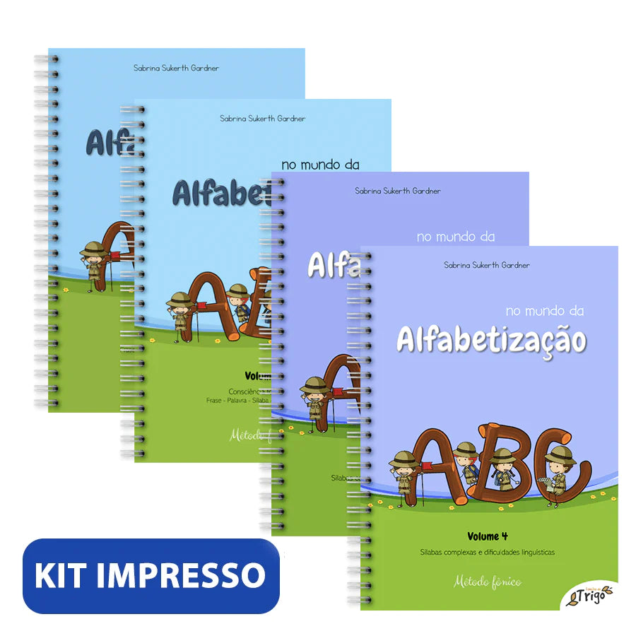 KIT IMPRESSO: No Mundo da Alfabetização (Volume 1—4) | Com 15% OFF